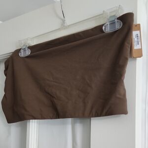 SKIMS Brown Bandeau Top